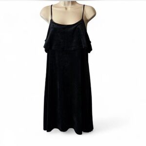 ‎Velvet Mini Ruffle Dress